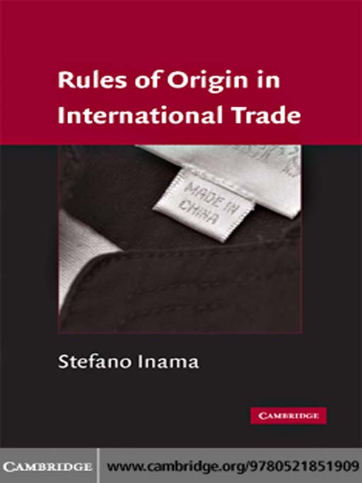 Title details for Rules of Origin in International Trade by Stefano Inama - Available